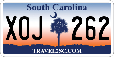 SC license plate XOJ262