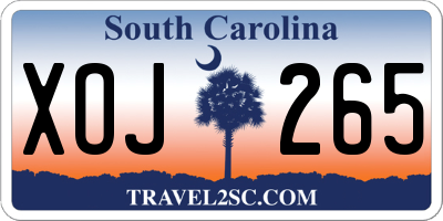 SC license plate XOJ265