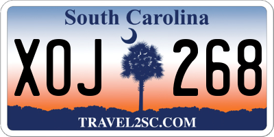 SC license plate XOJ268