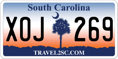 SC license plate XOJ269