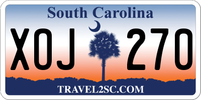 SC license plate XOJ270