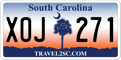 SC license plate XOJ271