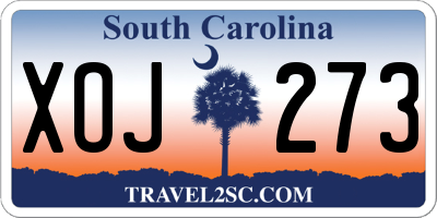 SC license plate XOJ273