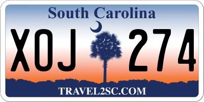 SC license plate XOJ274