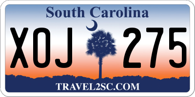 SC license plate XOJ275