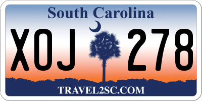 SC license plate XOJ278