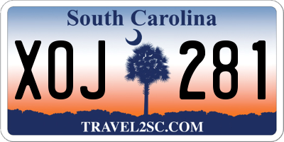 SC license plate XOJ281