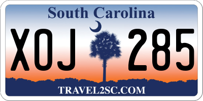 SC license plate XOJ285