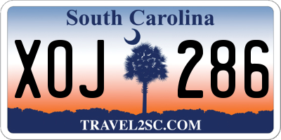 SC license plate XOJ286