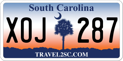 SC license plate XOJ287