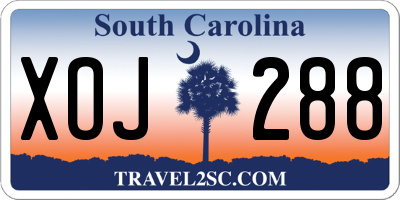 SC license plate XOJ288