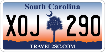 SC license plate XOJ290