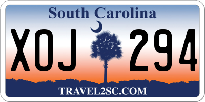SC license plate XOJ294