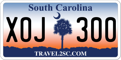 SC license plate XOJ300