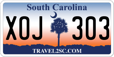SC license plate XOJ303
