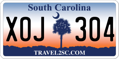 SC license plate XOJ304