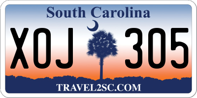 SC license plate XOJ305