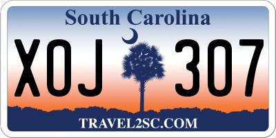 SC license plate XOJ307