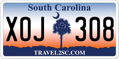 SC license plate XOJ308