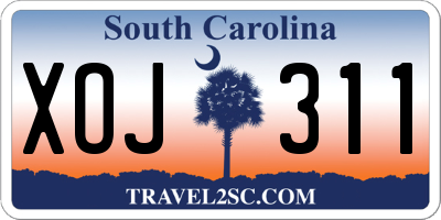 SC license plate XOJ311
