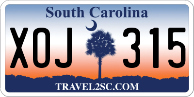 SC license plate XOJ315