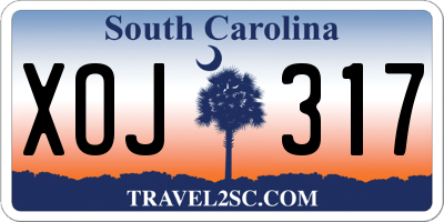 SC license plate XOJ317