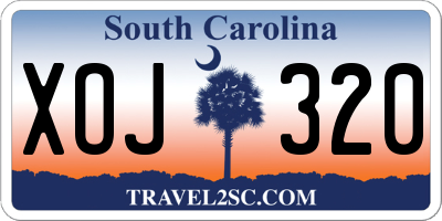SC license plate XOJ320