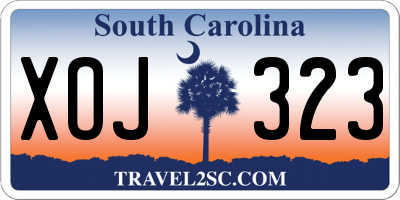 SC license plate XOJ323