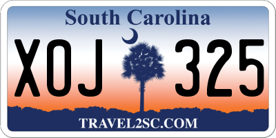 SC license plate XOJ325