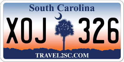 SC license plate XOJ326