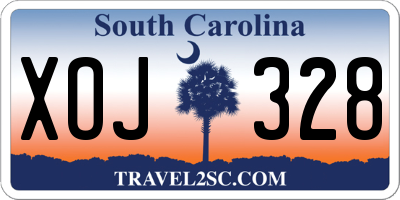 SC license plate XOJ328