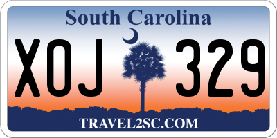 SC license plate XOJ329