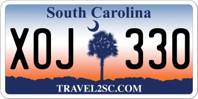 SC license plate XOJ330