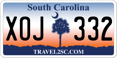 SC license plate XOJ332