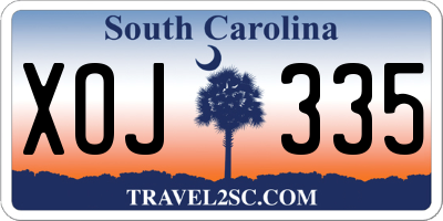 SC license plate XOJ335