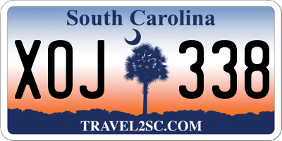SC license plate XOJ338