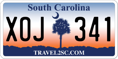 SC license plate XOJ341