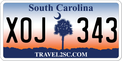 SC license plate XOJ343