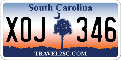 SC license plate XOJ346