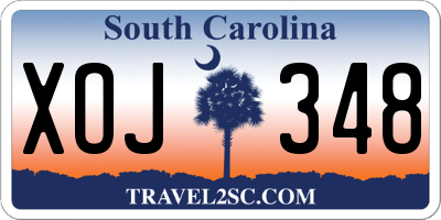 SC license plate XOJ348