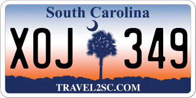 SC license plate XOJ349