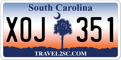 SC license plate XOJ351