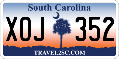 SC license plate XOJ352