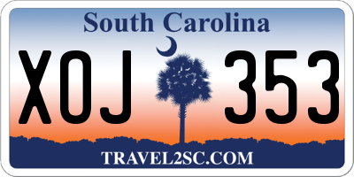 SC license plate XOJ353