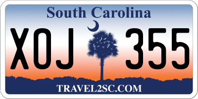 SC license plate XOJ355