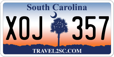 SC license plate XOJ357