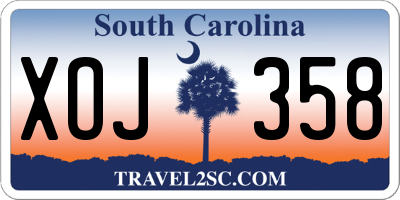 SC license plate XOJ358