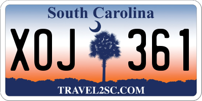 SC license plate XOJ361