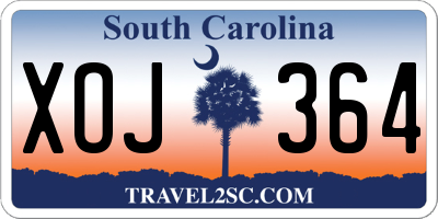 SC license plate XOJ364