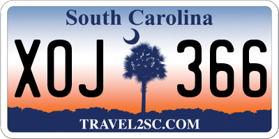 SC license plate XOJ366